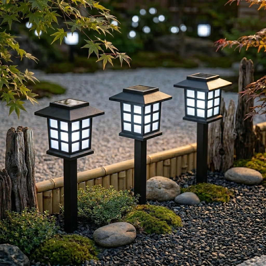 Classical Solar Pathway Lights - IP65 Waterproof LED Garden Grid Lights with Warm White Glow for Walkway, Patio & Lawn (Set of 2)