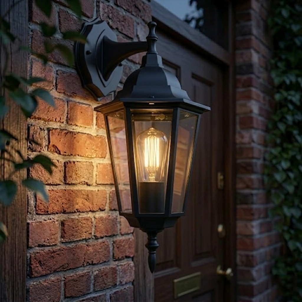 Vintage European Outdoor Wall Lantern - IP65 Waterproof E27 Sconce Light for Porch & Courtyard, Bronze finish