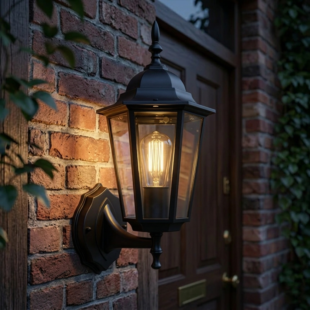 Vintage European Outdoor Wall Lantern - IP65 Waterproof E27 Sconce Light for Porch & Courtyard, Bronze finish
