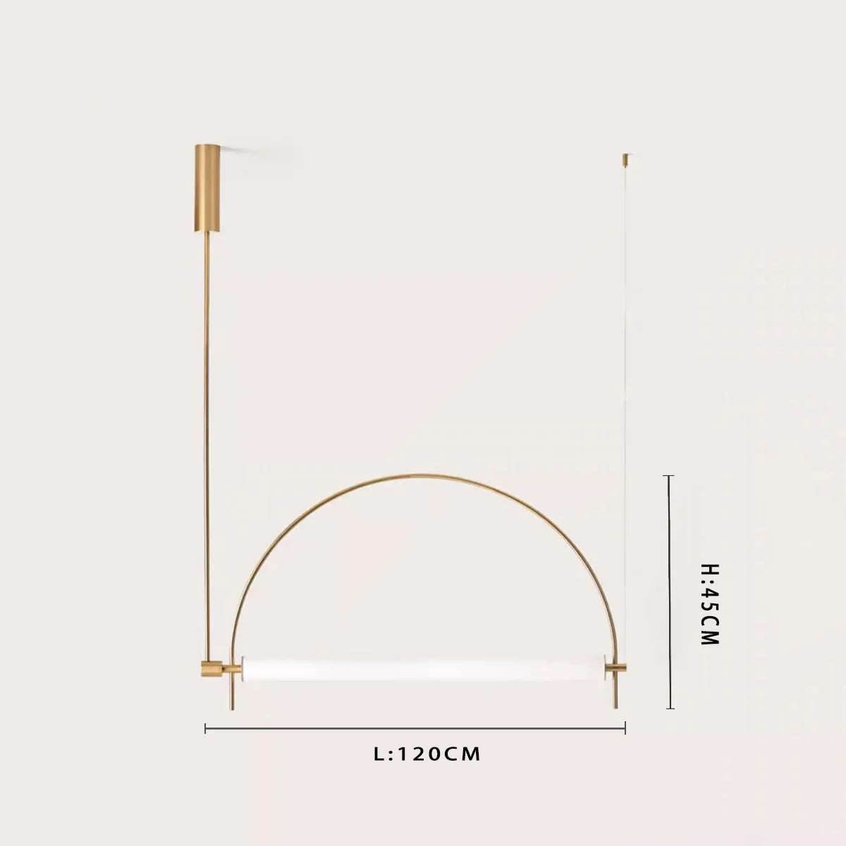 Modern Minimalist Linear Pendant Light - Extra Large 94-Inch (240cm) Geometric LED Chandelier for Villa & Office, Gold Finish, 3000K Warm Light