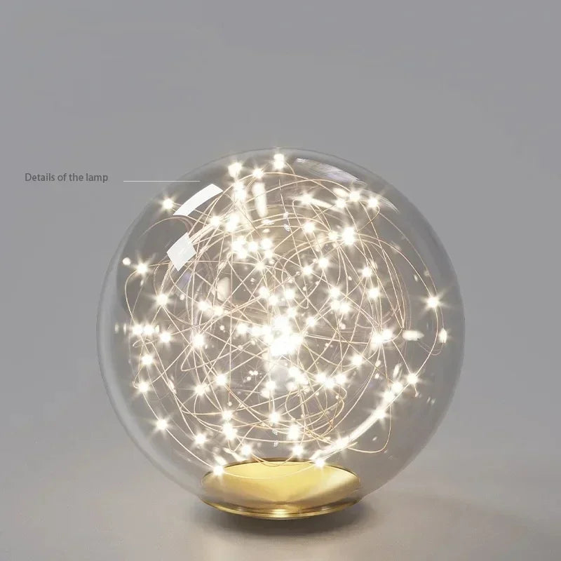 Modern Linear Globe Chandelier - 11-Light Mid-Century Pendant Lamp for Dining Room, 44-Inch (112cm) Gold Finish, Glass Sphere Lighting