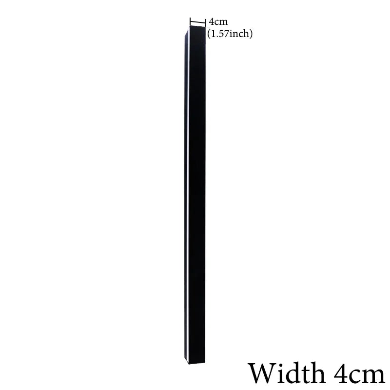 Modern Outdoor Linear LED Wall Sconce - Black Aluminum Exterior Light Fixture for Garage, Patio & Porch (Single/Pair)
